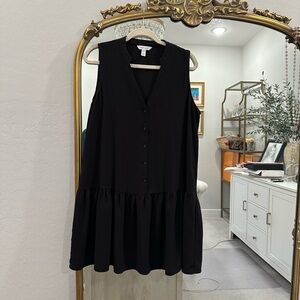 Nine West Black V-Neck Dress